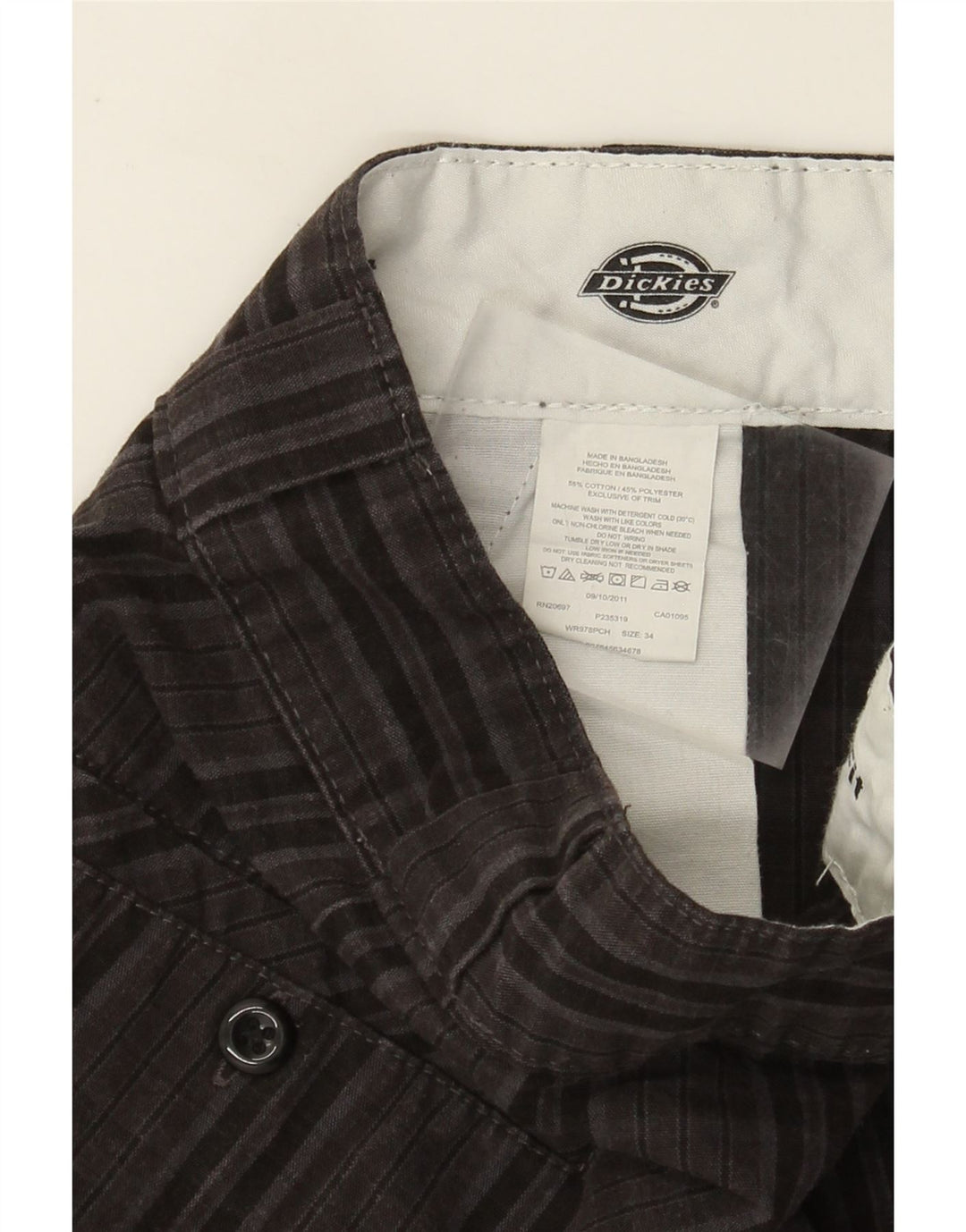 Ανδρικό σορτς Cargo Dickies W34 Large Black Check Cotton