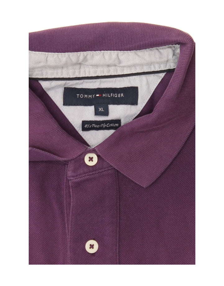 TOMMY HILFIGER Mens Polo Shirt XL Purple Vintage Tommy Hilfiger and Second-Hand Tommy Hilfiger from Messina Hembry 