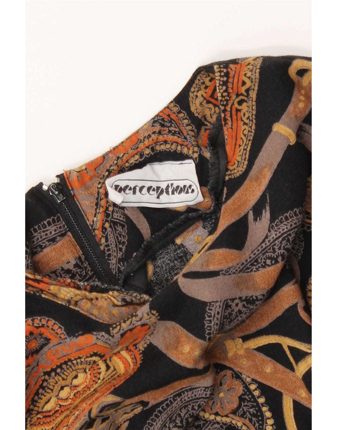 Perceptions Γυναικείο φόρεμα με μανίκια 3/4 UK 8 Small Black Paisley