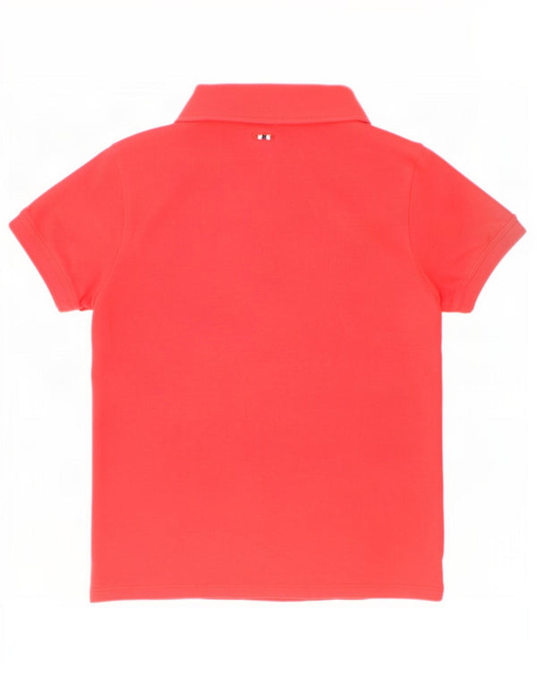 Napapijri Boys Graphic Polo Shirt 7-8 Years Red Cotton