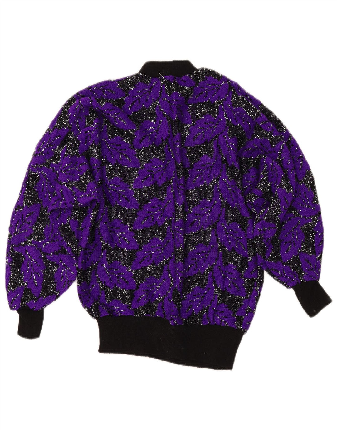 Γυναικείο πουλόβερ με λαιμό χελώνα VINTAGE UK 8 Small Purple Colourblock