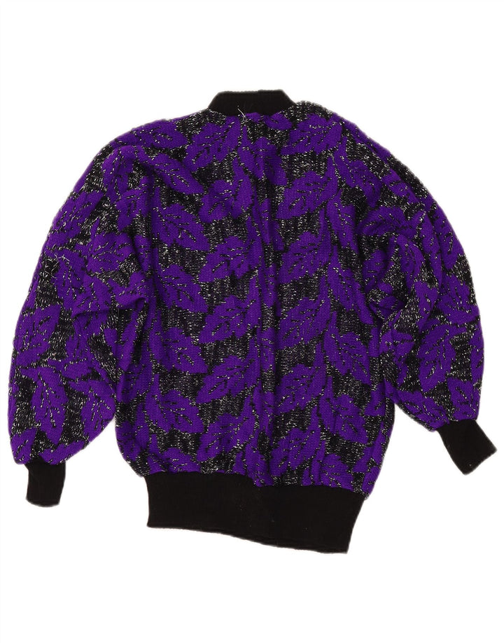 Γυναικείο πουλόβερ με λαιμό χελώνα VINTAGE UK 8 Small Purple Colourblock