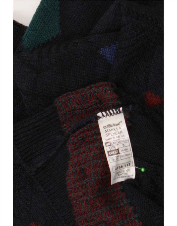 Ανδρικό πουλόβερ Marks & Spencer Crew Neck Jumper Medium Navy Blue