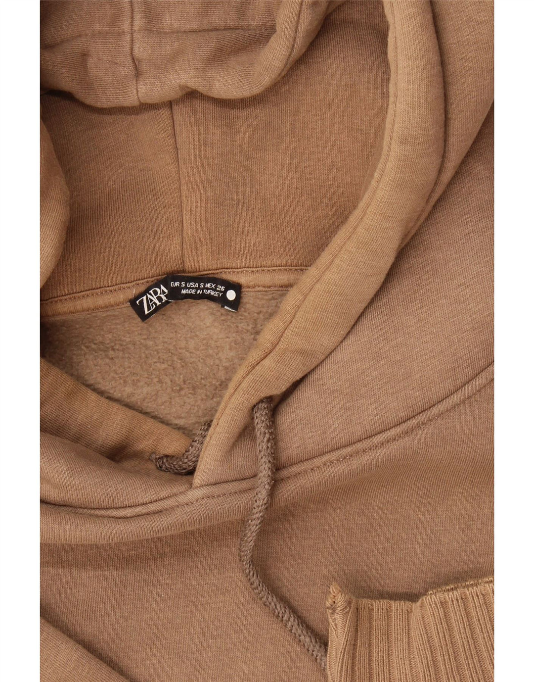 Zara Ανδρικό Hoodie Jumper Μικρό Καφέ