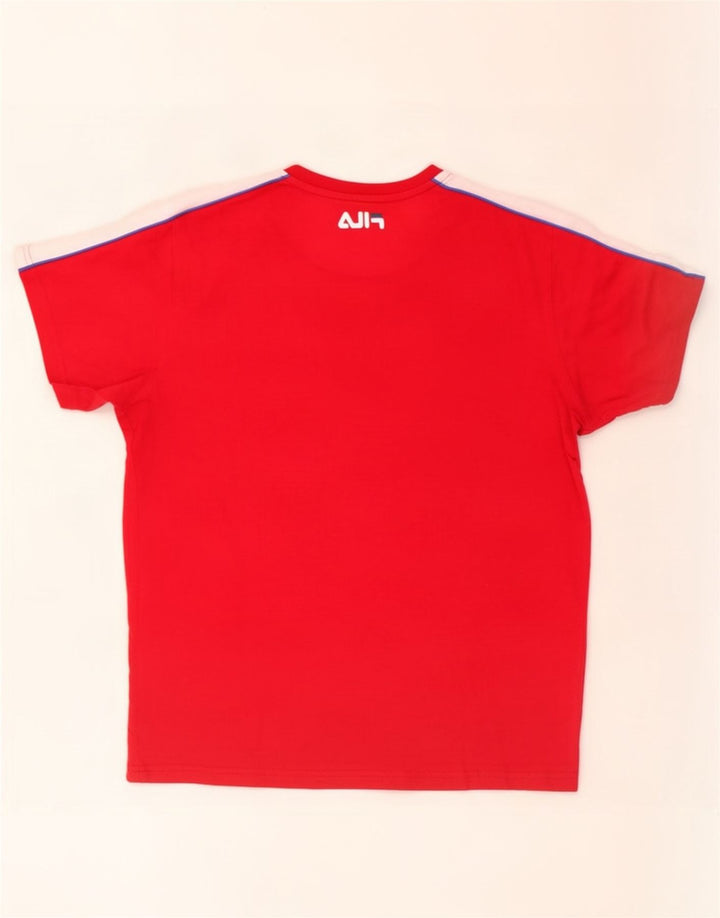 Ανδρικό T-Shirt Fila Top Small Red Colourblock
