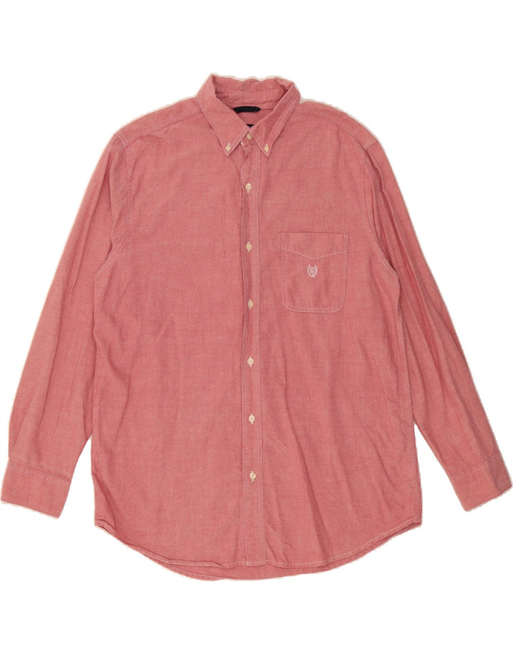 CHAPS Mens Shirt Large Pink Cotton Vintage Chaps and Second-Hand Chaps from Messina Hembry 
