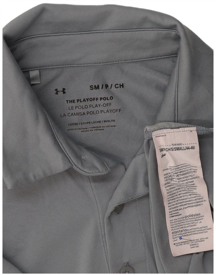 Ανδρικό μπλουζάκι πόλο Under Armour Μικρό γκρι χρώματος πολυεστέρας