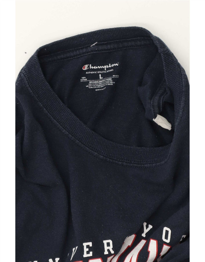 Champion Ανδρικό γραφικό τοπ μακρυμάνικο μεγάλο navy blue