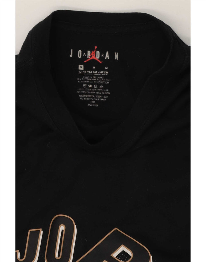 Jordan Boys Graphic Top Μακρυμάνικο 10-11 ετών Μεσαίο Μαύρο Βαμβακερό
