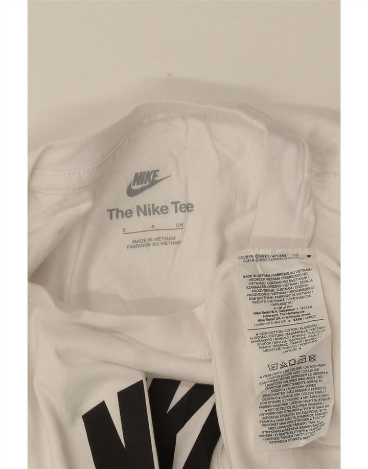 Ανδρικό γραφικό μπλουζάκι NIKE, μικρό λευκό βαμβακερό
