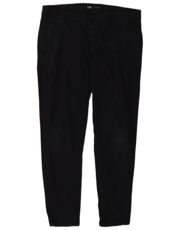 Zara Ανδρικό Slim παντελόνι Chino EU 46 XL W36 L30 Navy Blue Cotton