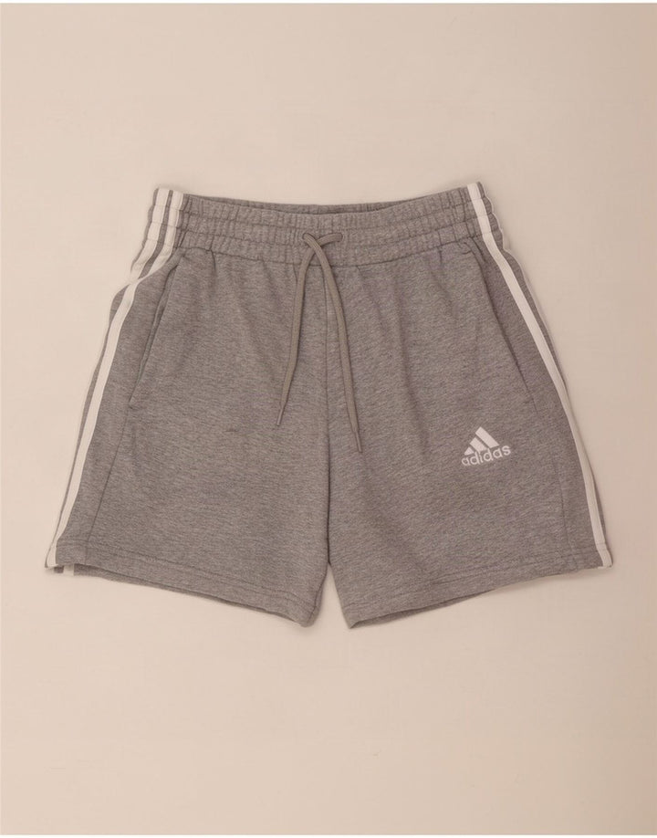 Ανδρικό αθλητικό σορτς Adidas από μικρό βαμβακερό γκρι φλιτζάνι