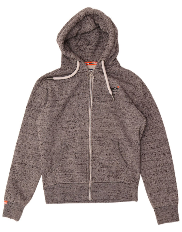 Ανδρικό πουλόβερ με κουκούλα με φερμουάρ Superdry XS Βαμβακερό γκρι
