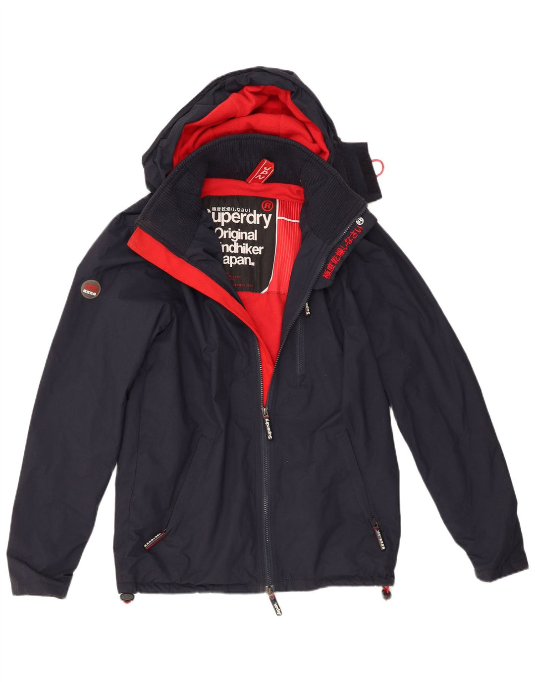 Superdry Ανδρικό μπουφάν Windhiker Hooded Windbreaker UK 36 Small Navy Blue