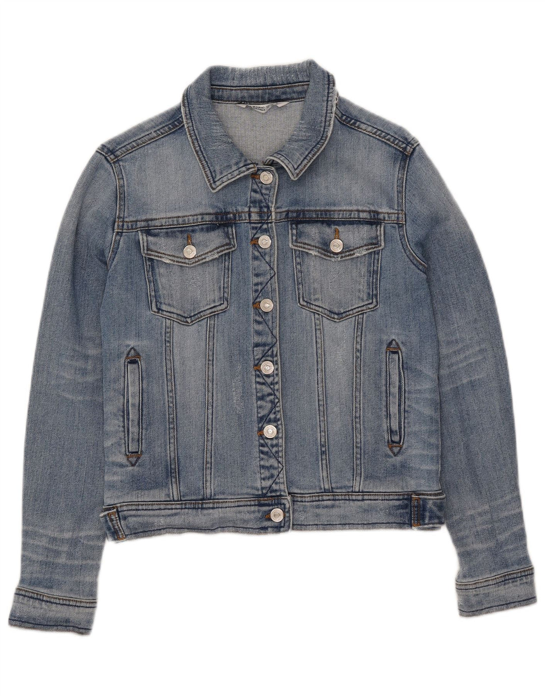 Zara Γυναικείο Τζιν Μπουφάν UK 12 Medium Blue Cotton