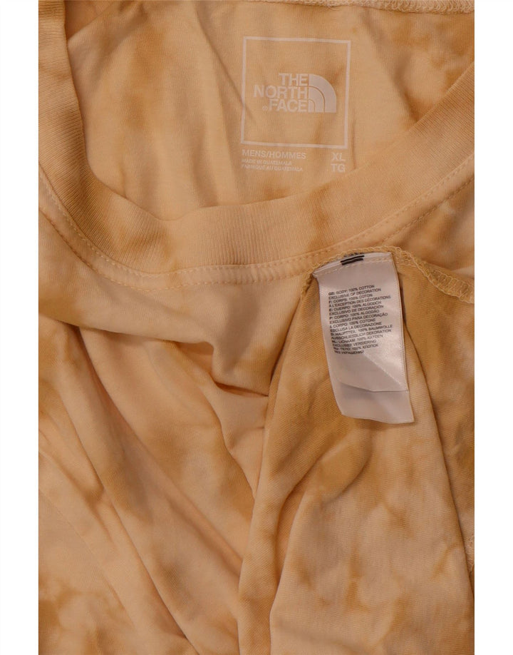 THE NORTH FACE Ανδρικό T-Shirt Top XL Brown Tie Dye Cotton