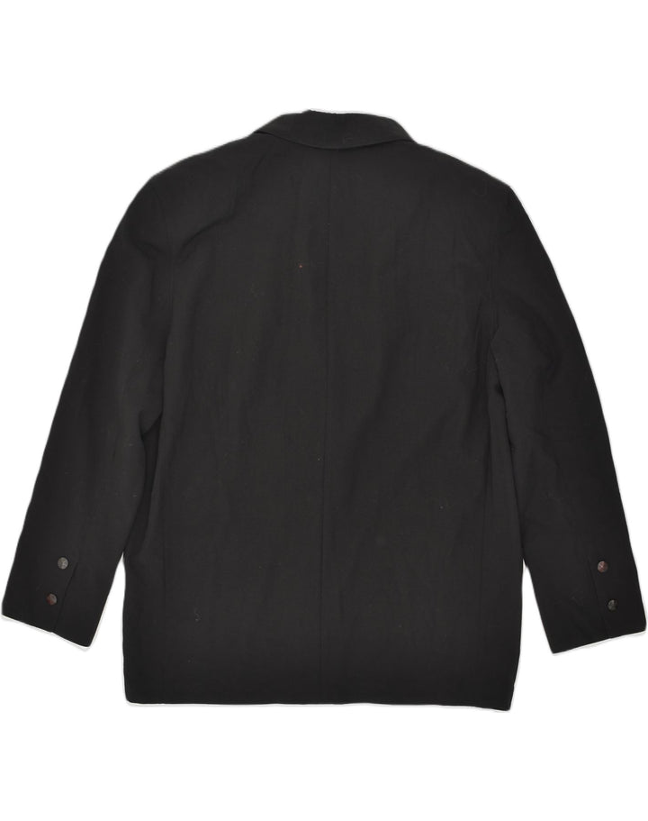 NAZARENO GABRIELLI Womens 1 Button Blazer Jacket UK 18 XL Black Polyester | Vintage Nazareno Gabrielli | Thrift | Second-Hand Nazareno Gabrielli | Used Clothing | Messina Hembry 