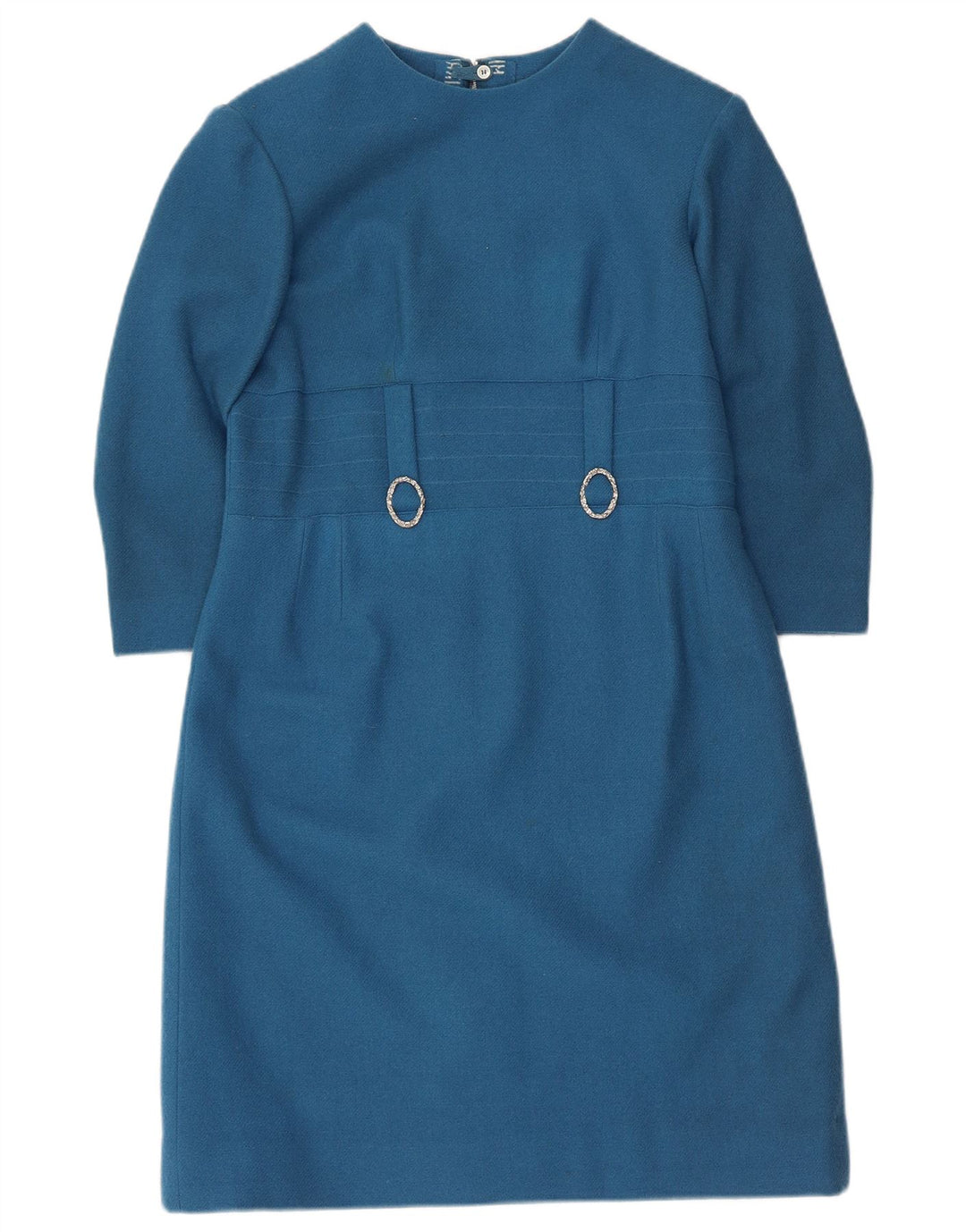 Γυναικείο φόρεμα με μανίκια 3/4 VINTAGE UK 12 Medium Blue