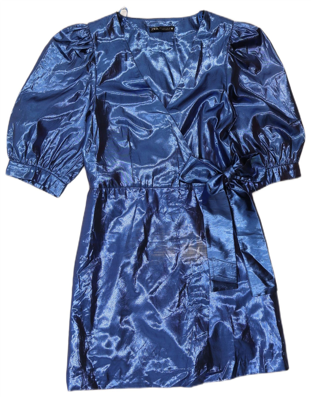 Zara Γυναικείο φόρεμα A-Line UK 8 Small Blue Polyester