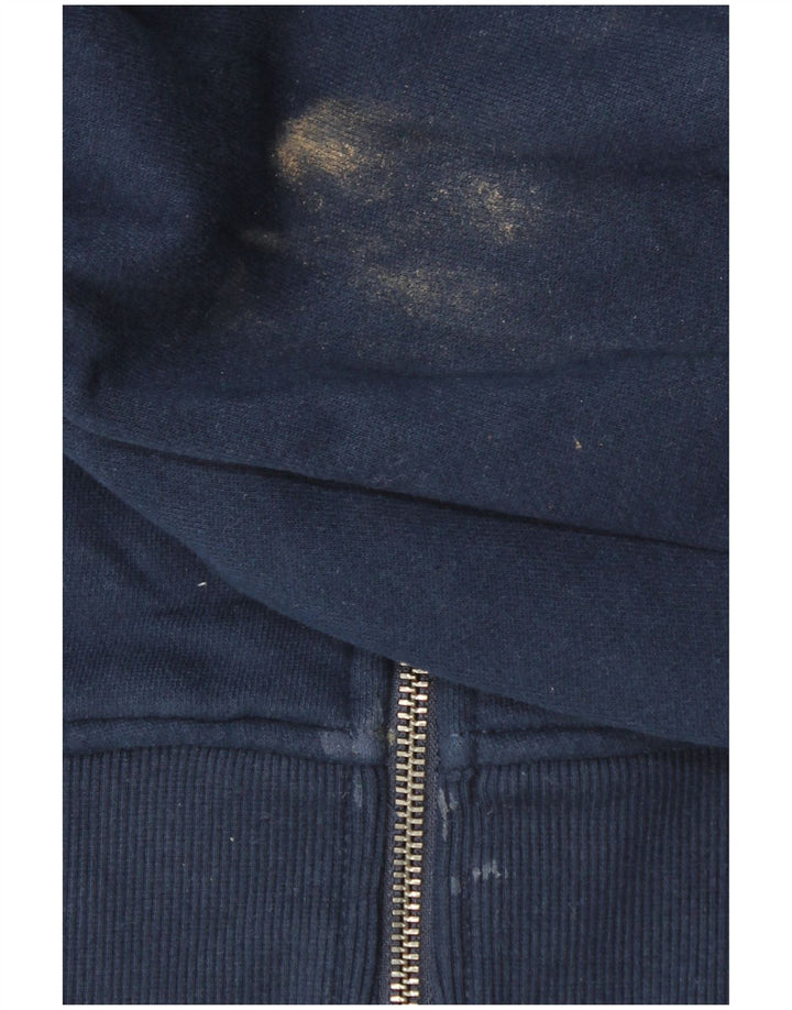 TOMMY HILFIGER Ανδρικό πουλόβερ με κουκούλα με φερμουάρ Μικρό μπλε ναυτικό βαμβακερό