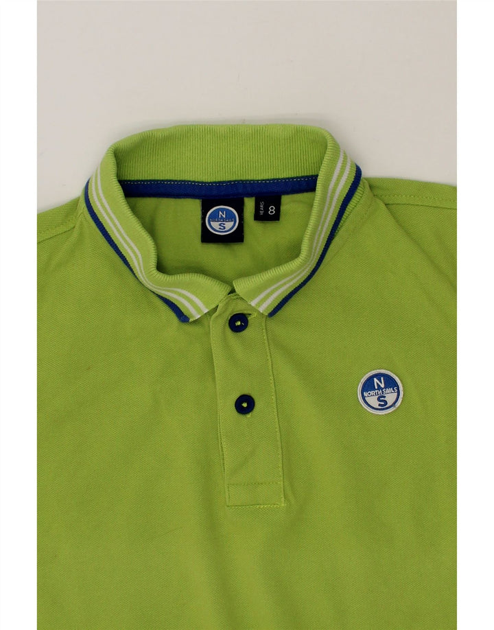NORTH SAILS Boys Polo Shirt 7-8 Years Green Vintage North Sails and Second-Hand North Sails from Messina Hembry 