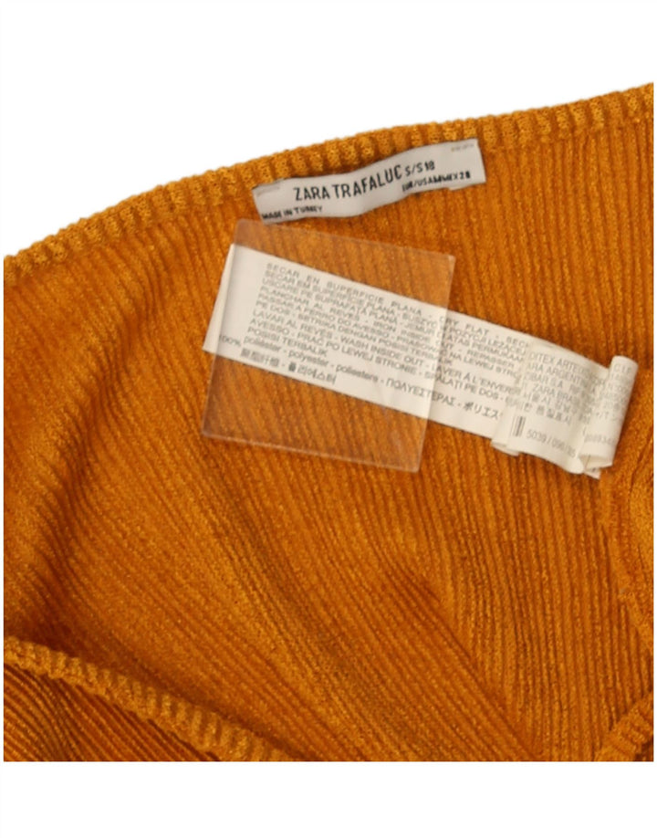 Zara γυναικεία μπλούζα Trafaluc Crop Batwing Top 14 μεσαίο πορτοκαλί πολυεστέρας