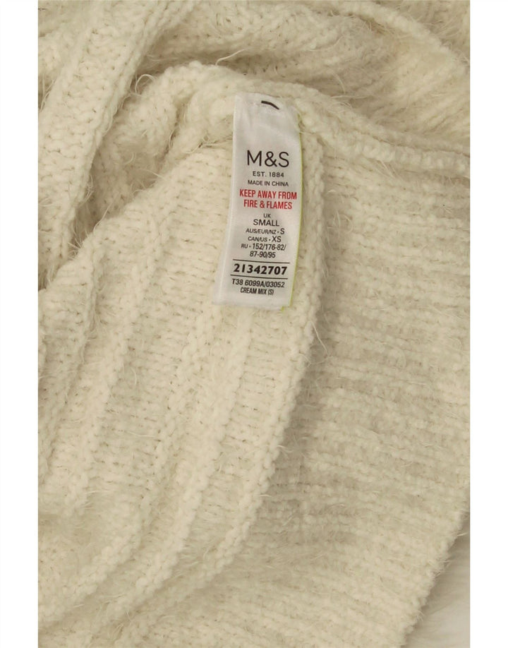 Marks & Spencer Γυναικείο πουλόβερ με λαιμό χελώνα UK 10 Small Off White