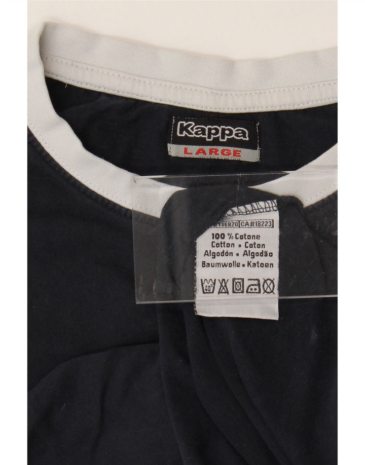 Ανδρικό T-Shirt KAPPA Top Large Navy Blue από βαμβάκι
