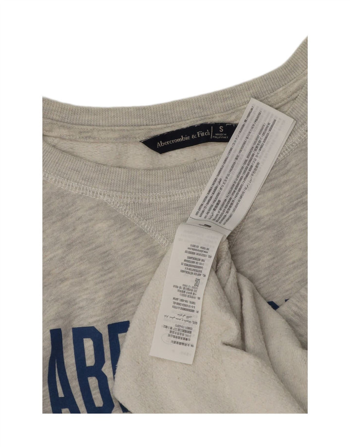 Γυναικείο γραφικό φούτερ Abercrombie & Fitch Jumper UK 10 Small Grey