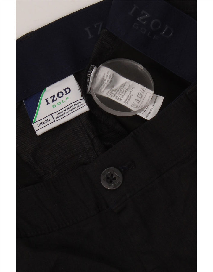 Ανδρικό ίσιο casual παντελόνι Izod W38 L26 μαύρο πολυεστέρα
