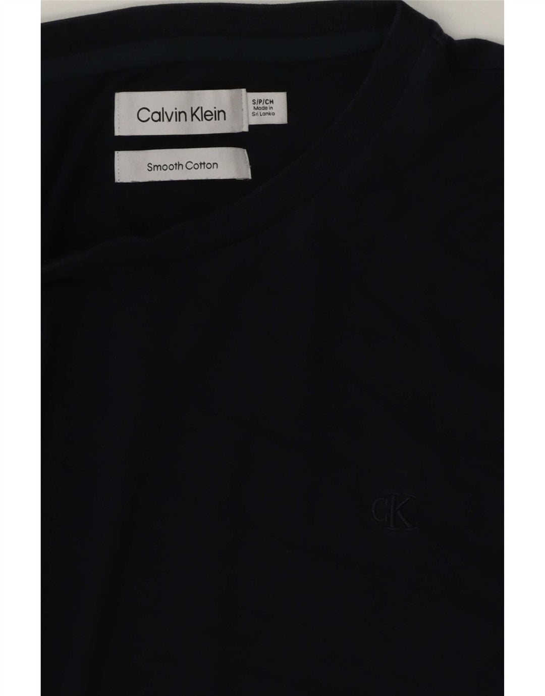 Calvin Klein Ανδρικό T-Shirt Top Small Navy Blue από βαμβάκι