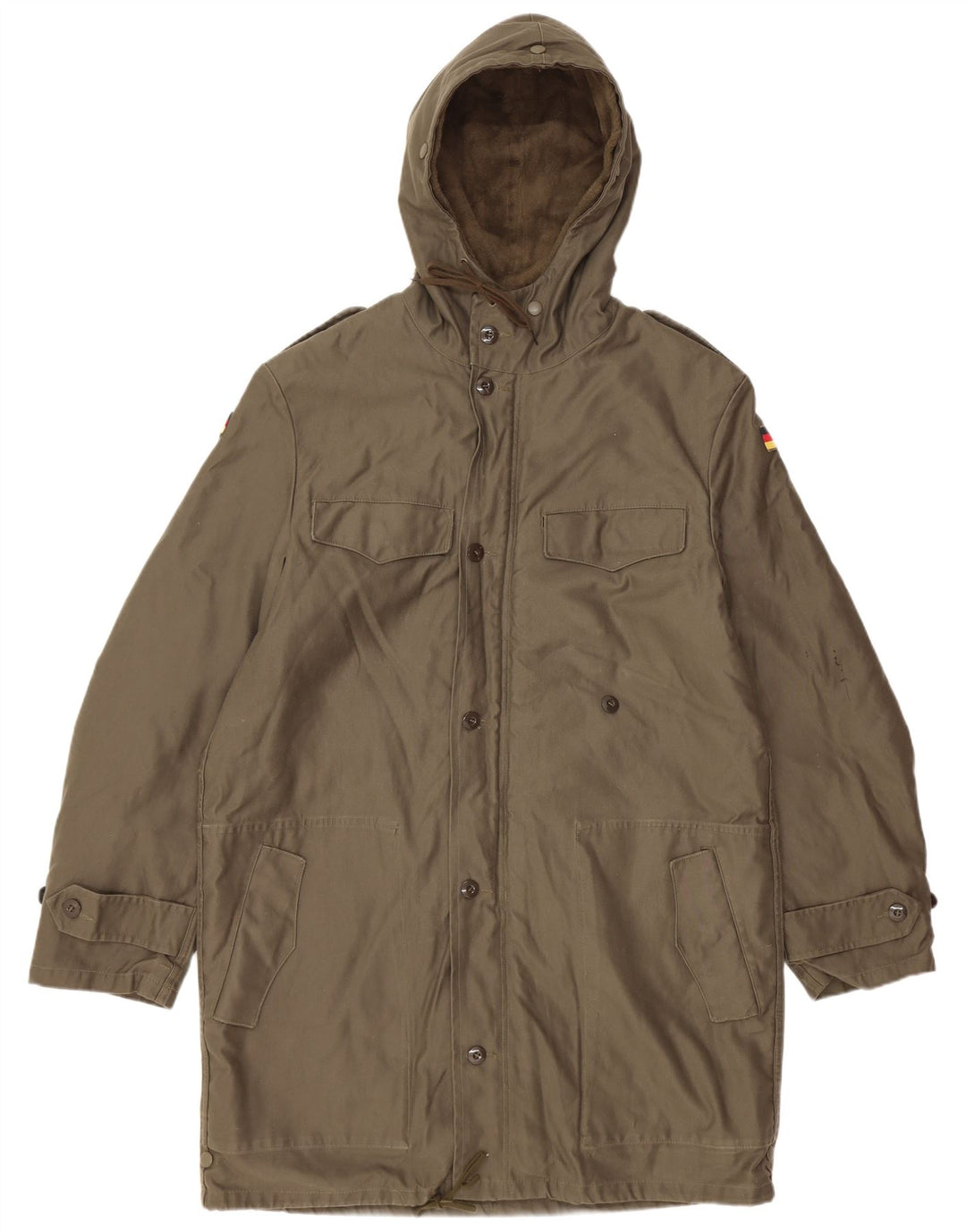 Vintage Ανδρική κουκούλα Military Parka Jacket UK 38 Medium Khaki