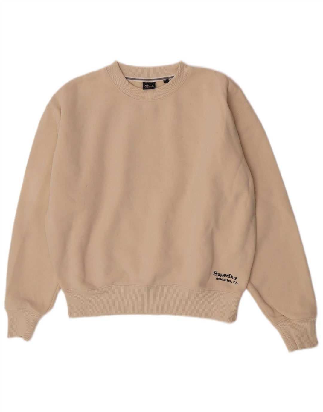 Superdry Γυναικείο Φούτερ μεγάλου μεγέθους Jumper UK 8 Small Beige βαμβακερό
