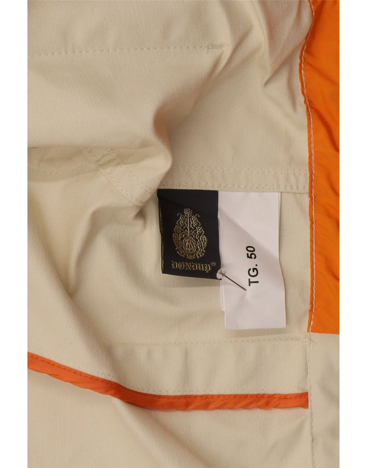 Dondup Mens Hooded Utility Jacket IT 50 Large Off White Polyamide
