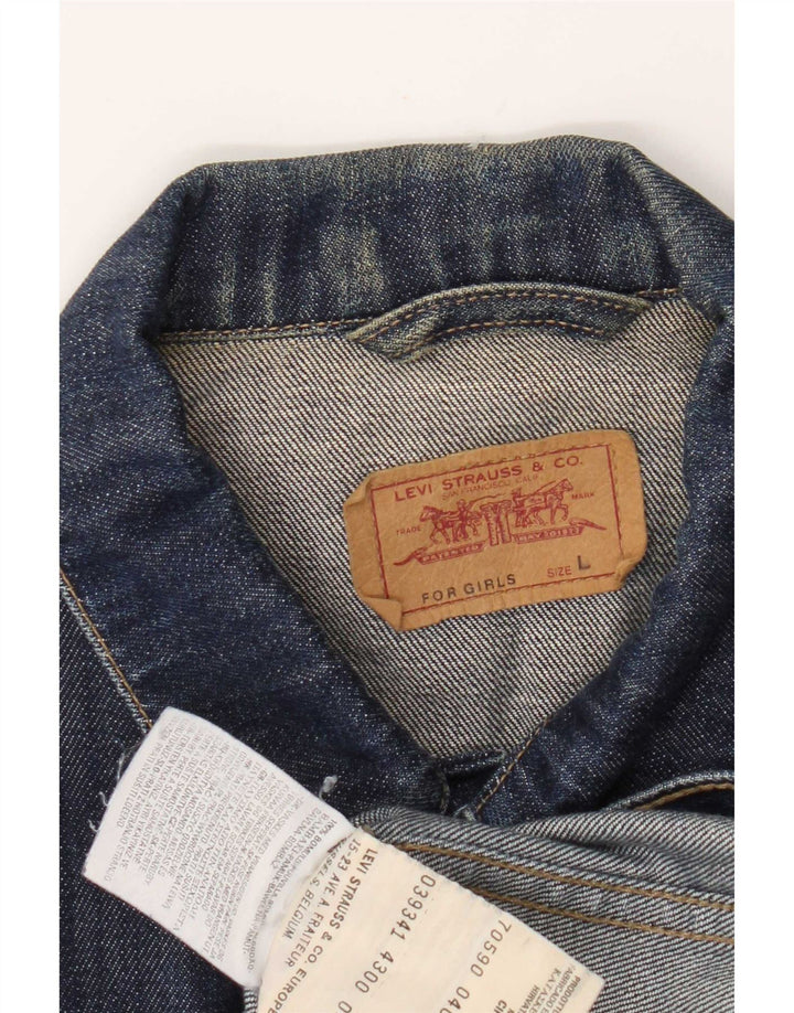 Levi's Girls τζιν μπουφάν 11-12 ετών μεγάλο navy μπλε βαμβακερό