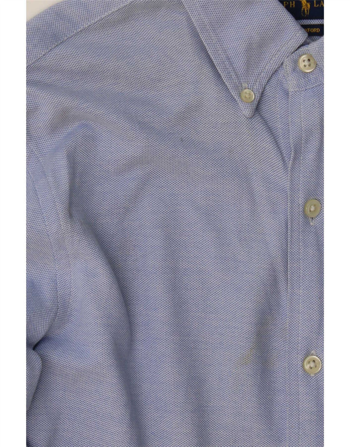 Ανδρικό πουκάμισο Ralph Lauren, μικρό μπλε βαμβακερό