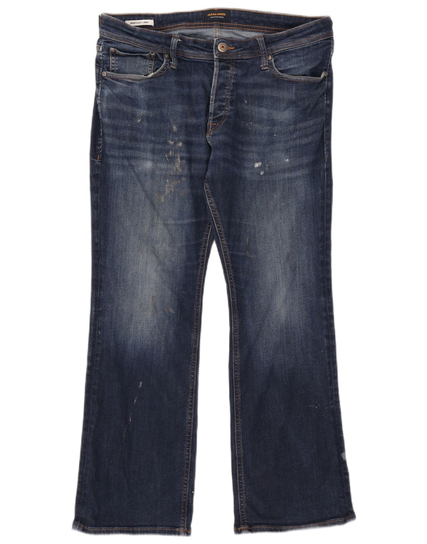 Jack & Jones Ανδρικό Jake Bootcut Jeans W34 L30 Navy Blue Cotton
