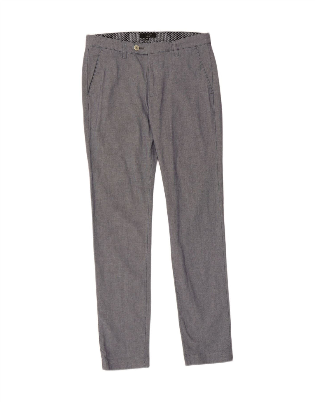 TED BAKER Womens Slim Suit Trousers W30 L31 Grey Cotton Vintage Ted Baker and Second-Hand Ted Baker from Messina Hembry 