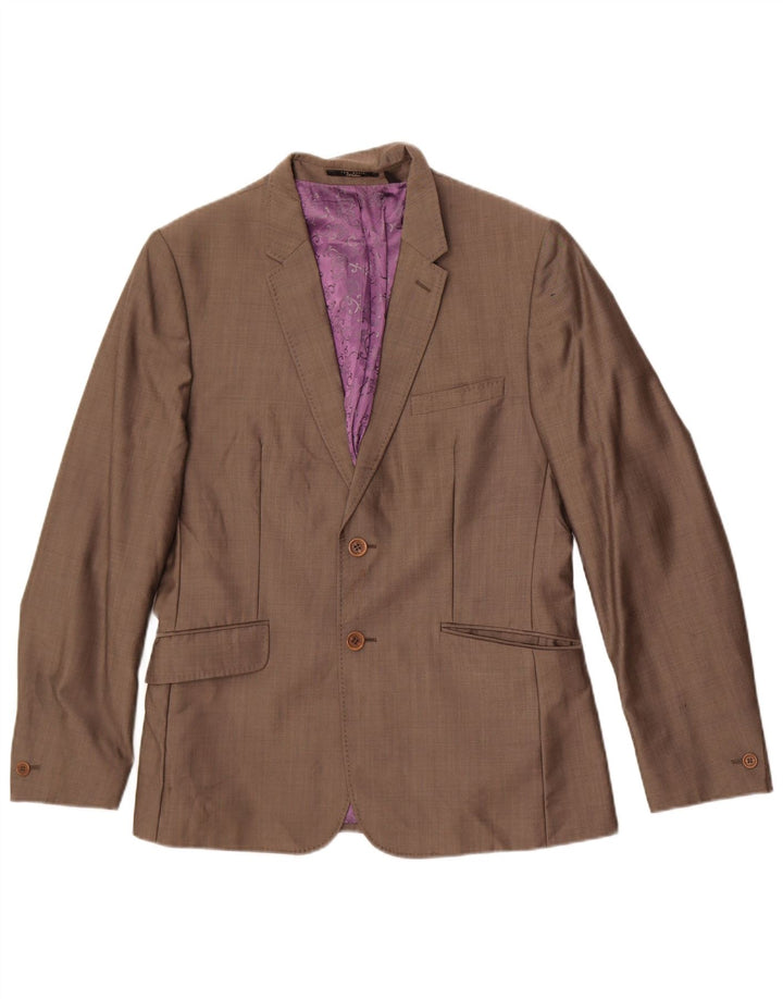 Ted Baker Ανδρικό σακάκι 2 κουμπιών US 38 Medium Grey Wool