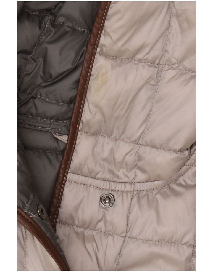 Fay γυναικείο padded Gilet UK 16 Large Beige Polyester