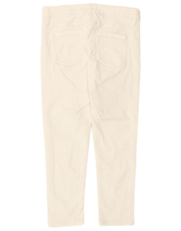 Oasis Γυναικείο Jade Crop Skinny Jeans UK 14 Medium W32 L25 Λευκό βαμβακερό