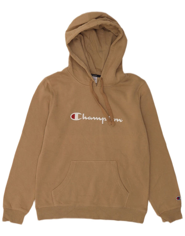 Champion Womens Graphic Hoodie Jumper UK 18 XL καφέ βαμβακερό