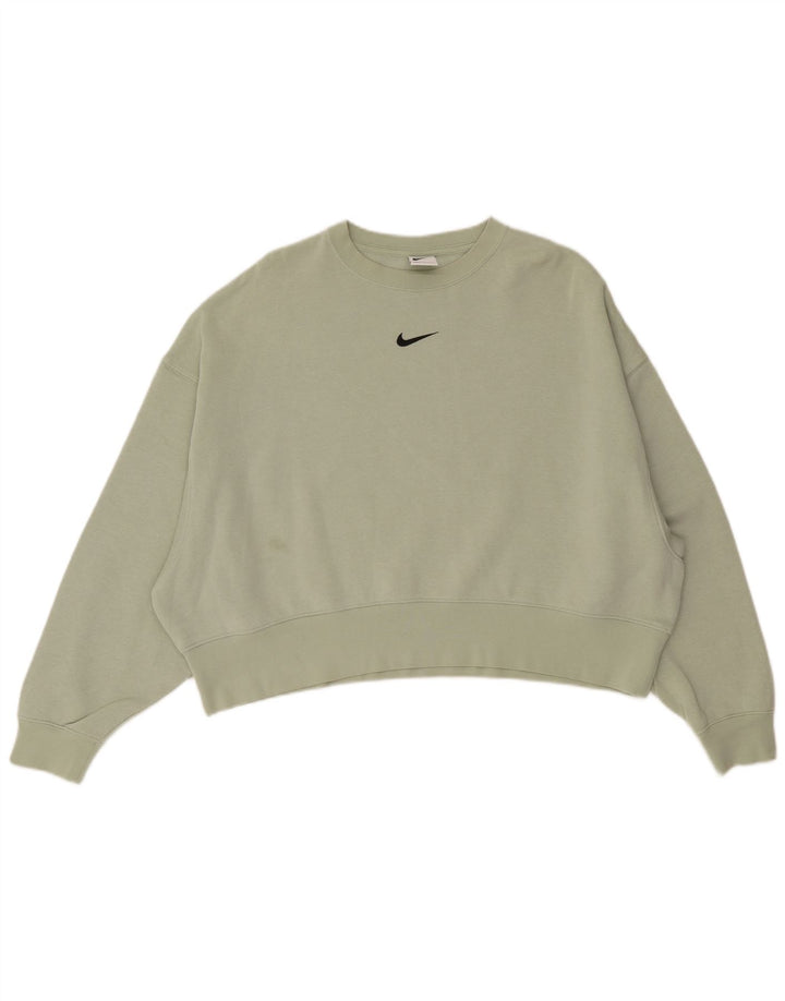 Γυναικείο φούτερ Nike υπερμεγέθη Jumper UK 10 Μικρό πράσινο βαμβακερό