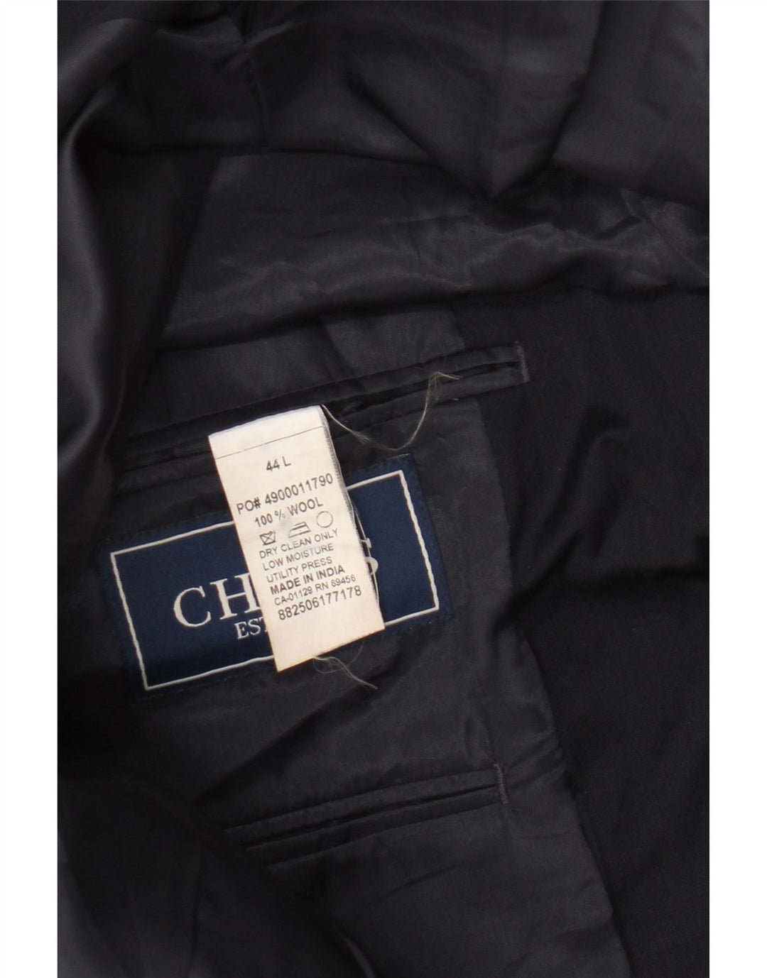 Chaps Ανδρικό μπουφάν σακάκι UK 44 2XL Navy Blue Wool