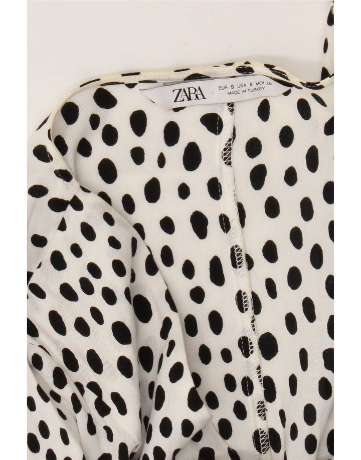 Zara Γυναικείο φόρεμα A-Line UK 10 Small White Flecked