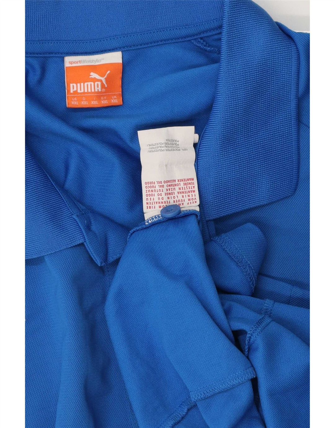 Ανδρικό πουκάμισο Polo Puma 2XL Blue Colourblock Polyester