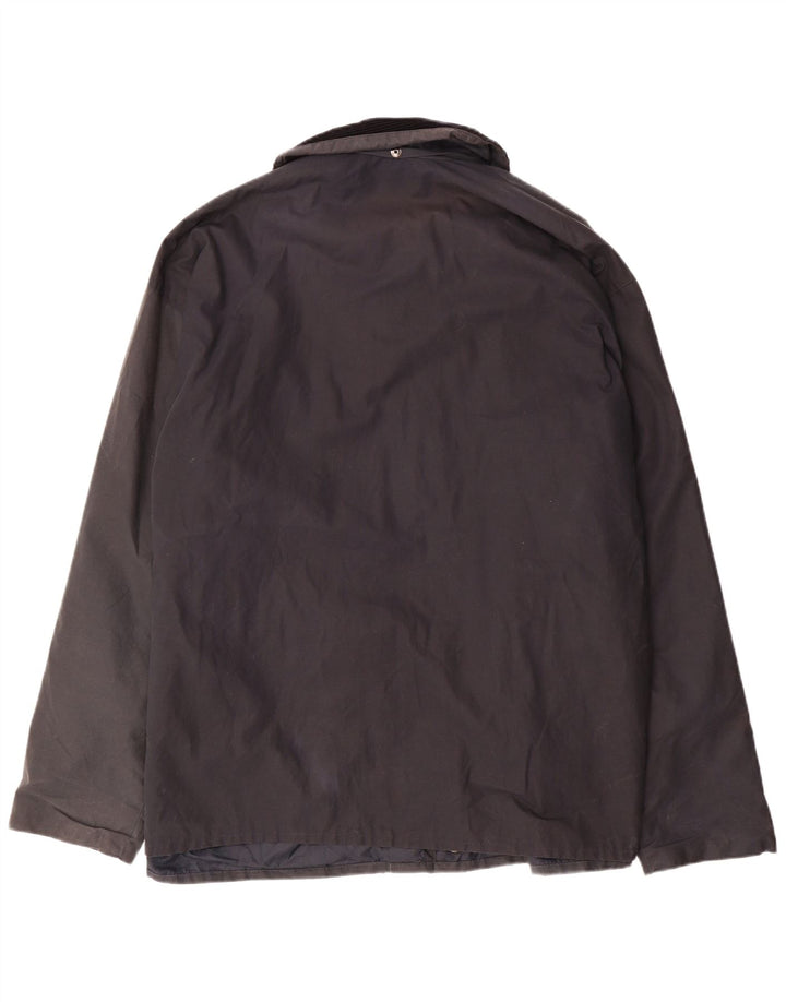 Royal Spencer Ανδρικό κερωμένο βαμβακερό μπουφάν UK 46 3XL Navy Blue Cotton