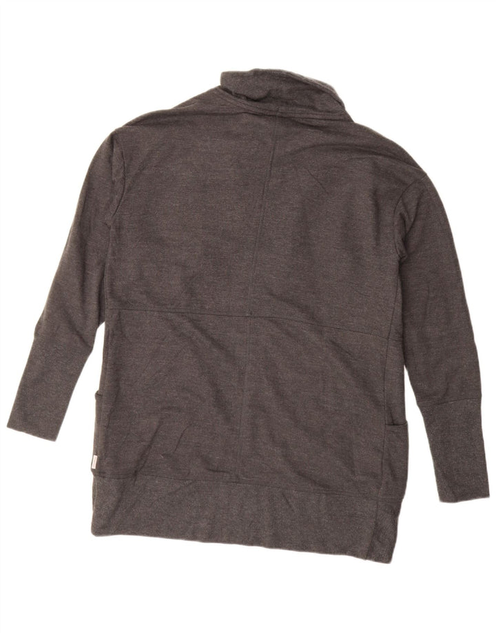 Eddie Bauer Γυναικείο ανοιχτό πουλόβερ UK 10 Small Grey Cotton