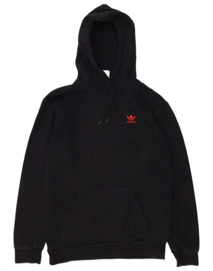 Ανδρικό κουκούλα Adidas, μικρό μαύρο βαμβακερό