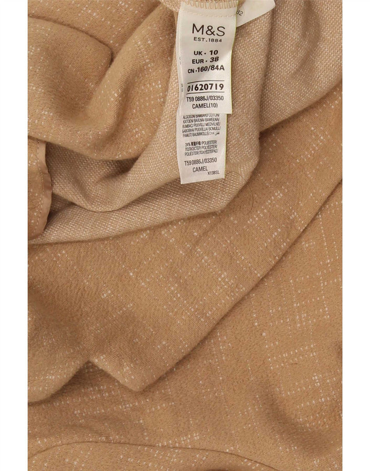 Marks & Spencer Γυναικείο μπλέιζερ μεγάλου μεγέθους μπουφάν UK 10 Small Beige Flecked